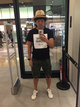 「OPENING CEREMONY（オープニングセレモニー）のアイテム（Tシャツ/カットソー）」を使った、kidlaiさん（メンズ・166cm）の夏コーディネート