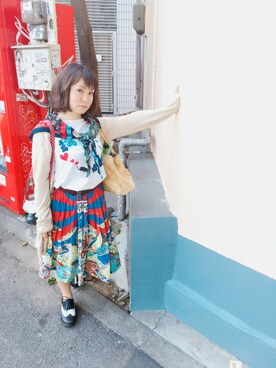 「ボヘミアンズ」｜「アイテム（カーディガン/ボレロ）」を使った、KAORUさん（レディース・147cm）の夏コーディネート
