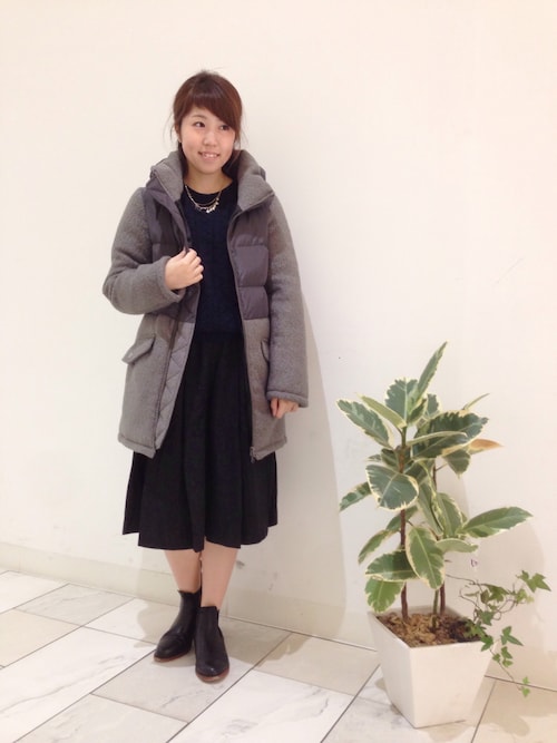 Rinajour (リナジュール）　ダウンコンビウールコート　(6019)