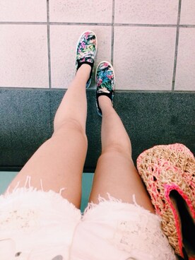 「ALDO（アルド）のアイテム（モカシン/デッキシューズ）」を使った、雪莉馬Ponyさん（レディース・173cm）の夏コーディネート