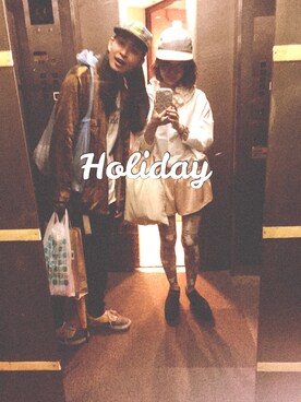 「YEAH RIGHT!!（イェーライト）のアイテム（帽子）」を使った、seckeyさん（レディース・160cm）の夏コーディネート