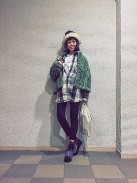 「Cry.」｜「アイテム（サンダル）」を使った、seckeyさん（レディース・160cm）の冬コーディネート