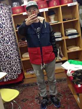 「MACKDADDY（マックダディー）のアイテム（その他パンツ）」を使った、BINGOさん（メンズ・170cm）の冬コーディネート