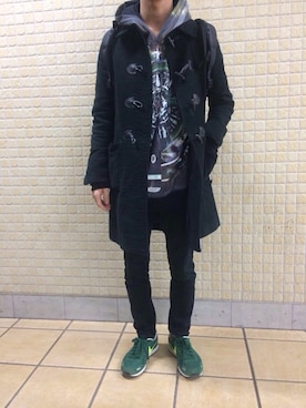 「GIVENCHY（ジバンシイ）のアイテム（パーカー）」を使った、やもさん（メンズ・168cm）の冬コーディネート