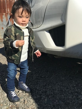 saku_chanさん（キッズ・70cm）の秋コーディネート