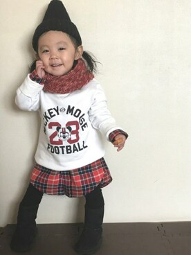 saku_chanさん（キッズ・70cm）の秋コーディネート