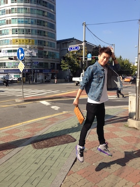 「TOPMAN（トップマン）のアイテム（デニムジャケット）」を使った、S_A_Mさん（メンズ・177cm）の夏コーディネート