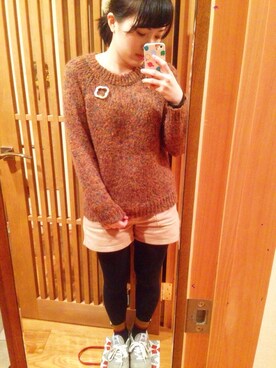 「chambre de charme（シャンブルドゥシャーム）のアイテム（アクセサリー）」を使った、nokkaさん（レディース・152cm）の冬コーディネート