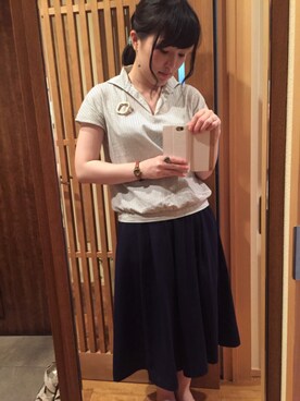 「chambre de charme（シャンブルドゥシャーム）のアイテム（アクセサリー）」を使った、nokkaさん（レディース・152cm）の夏コーディネート