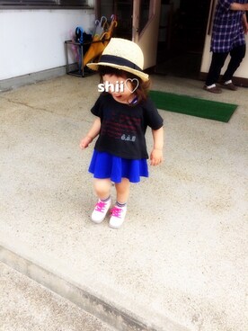 「e.a.B（エーアーベー）のアイテム（トップス）」を使った、しー♡なー♡はー♡さん（キッズ・90cm）の冬コーディネート