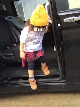 「e.a.B（エーアーベー）のアイテム（トップス）」を使った、しー♡なー♡はー♡さん（キッズ・90cm）の冬コーディネート