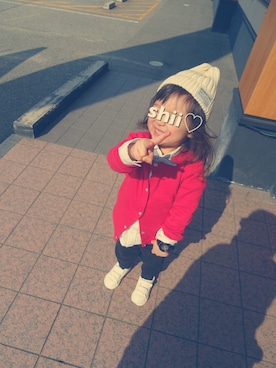 「アイテム（腕時計）」を使った、しー♡なー♡はー♡さん（キッズ・90cm）の春コーディネート