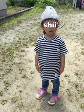 「about a LUCA（アバウト　ア　ルカ）のアイテム」を使った、しー♡なー♡はー♡さん（キッズ・100cm）の夏コーディネート