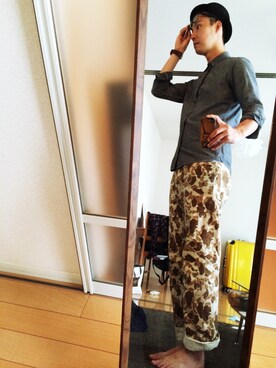 「CA4LA（カシラ）のアイテム」を使った、Tさん（メンズ・188cm）の秋コーディネート