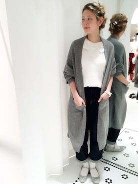 「My Fav. CHILD WOMAN（マイファブチャイルドウーマン）のアイテム（デニムパンツ）」を使った、yumaさん（レディース・165cm）の秋コーディネート