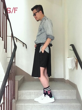 「CUSTOM MADE（カスタムメイド）のアイテム」を使った、Paak Chanさん（メンズ・173cm）の春コーディネート