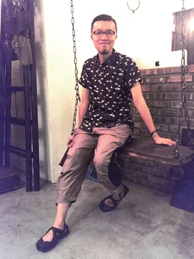 「loose pants」｜Paak Chanさん（メンズ・173cm）の夏コーディネート