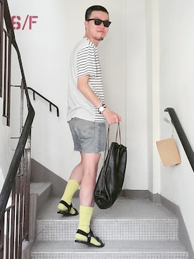 「DULUTH PACK（ダルースパック）のアイテム」を使った、Paak Chanさん（メンズ・173cm）の夏コーディネート