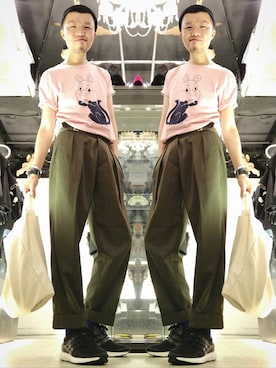 「loose pants」｜Paak Chanさん（メンズ・173cm）の秋コーディネート