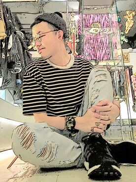 「ultra boost J&D」｜Paak Chanさん（メンズ・173cm）の秋コーディネート