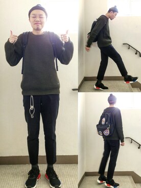 「Epperson Mountaineering（エパーソンマウンテニアリング）のアイテム」を使った、Paak Chanさん（メンズ・172cm）の冬コーディネート