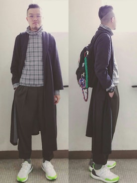 「Epperson Mountaineering（エパーソンマウンテニアリング）のアイテム」を使った、Paak Chanさん（メンズ・172cm）の冬コーディネート