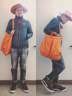「アイテム（ナイロンジャケット）」を使った、Paak Chanさん（メンズ・172cm・30代）の冬コーディネート