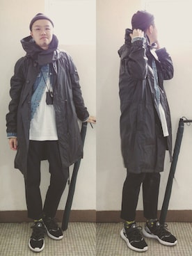 「アイテム（ナイロンジャケット）」を使った、Paak Chanさん（メンズ・172cm・30代）の冬コーディネート