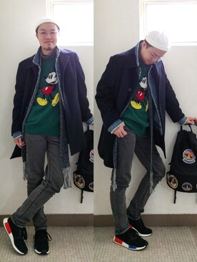 「Epperson Mountaineering（エパーソンマウンテニアリング）のアイテム」を使った、Paak Chanさん（メンズ・172cm）の冬コーディネート