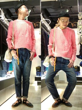 「DRIES VAN NOTEN（ドリスヴァンノッテン）のアイテム（その他シューズ）」を使った、Paak Chanさん（メンズ・172cm）の冬コーディネート