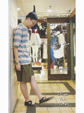 「DRIES VAN NOTEN（ドリスヴァンノッテン）のアイテム（その他シューズ）」を使った、Paak Chanさん（メンズ・172cm）の秋コーディネート
