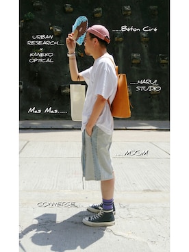 「MSGM（エムエスジーエム）のアイテム（デニムパンツ）」を使った、Paak Chanさん（メンズ・172cm）の秋コーディネート