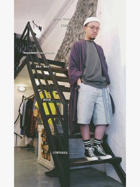 「MSGM（エムエスジーエム）のアイテム（デニムパンツ）」を使った、Paak Chanさん（メンズ・172cm）の秋コーディネート