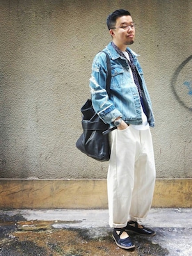 「DRIES VAN NOTEN（ドリスヴァンノッテン）のアイテム（その他シューズ）」を使った、Paak Chanさん（メンズ・172cm）の冬コーディネート