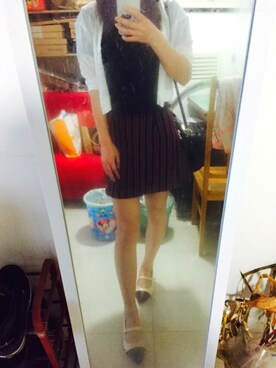 「SNIDEL（スナイデル）のアイテム（ブルゾン）」を使った、Clararaさん（レディース・160cm）の春コーディネート