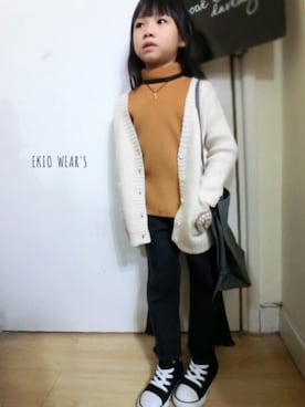 「SWAN（スワン）のアイテム」を使った、Sin Ian Leongさん（キッズ・110cm）の秋コーディネート