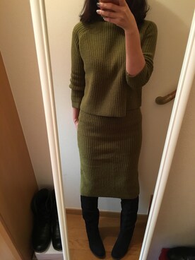 「LOOPのアイテム」を使った、marikoさん（レディース・162cm）の冬コーディネート