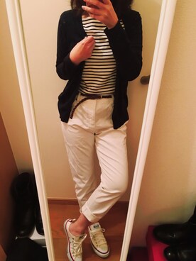 「LOOPのアイテム（パンツ）」を使った、marikoさん（レディース・162cm）の冬コーディネート