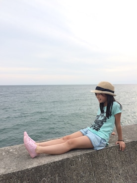 「アイテム（Tシャツ/カットソー）」を使った、2525ememさん（キッズ・130cm）の夏コーディネート