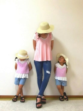 「岩座 IWAKURA（イワクラ）のアイテム」を使った、tomomiさん（レディース・155cm）の夏コーディネート