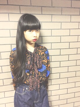 「ボウタイ」｜chi-さん（レディース・142cm）の秋コーディネート