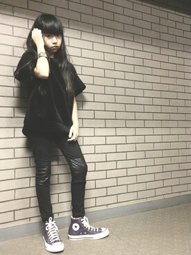 「ロングヘア」｜「アイテム（その他トップス）」を使った、chi-さん（レディース・142cm）の冬コーディネート