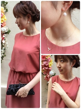 「パールアクセサリー」｜TAKE-UP_STAFFさん（レディース・158cm）の秋コーディネート