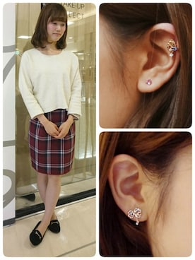 「アイテム（ゴールド系）」を使った、TAKE-UP_STAFFさん（レディース・158cm）の秋コーディネート