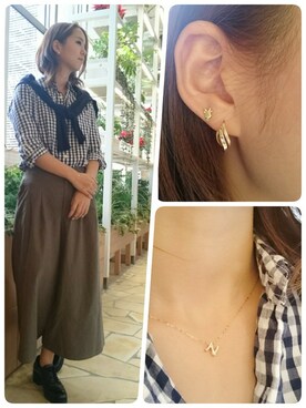 「アイテム（ピアス（片耳用））」を使った、TAKE-UP_STAFFさん（レディース・158cm）の冬コーディネート