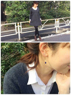 「ゴールドアクセ」｜TAKE-UP_STAFFさん（レディース・158cm）の冬コーディネート