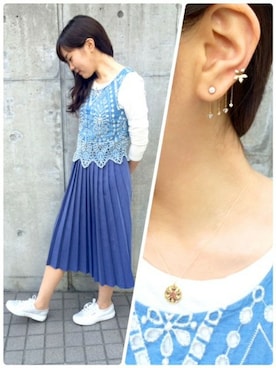 「TAKE-UP（テイクアップ）のアイテム」を使った、TAKE-UP_STAFFさん（レディース・159cm）の春コーディネート