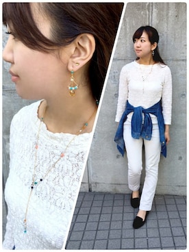 「TAKE-UP（テイクアップ）のアイテム」を使った、TAKE-UP_STAFFさん（レディース・160cm）の春コーディネート