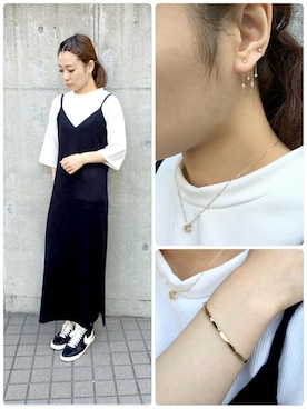 「アイテム（ピアス（片耳用））」を使った、TAKE-UP_STAFFさん（レディース・158cm）の夏コーディネート