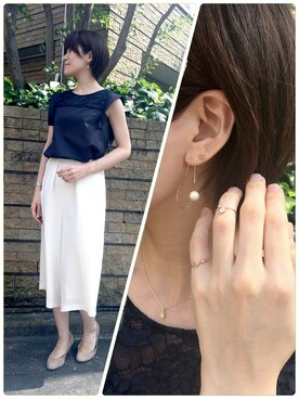 「TAKE-UP（テイクアップ）のアイテム（リング）」を使った、TAKE-UP_STAFFさん（レディース・162cm）の夏コーディネート